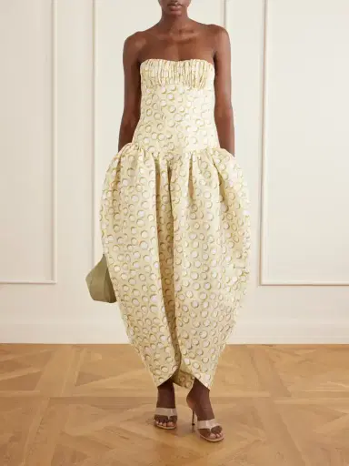 ALÉMAIS Paula Ruched Printed Brocade Gown | Thumbnail 2 ALÉMAIS Paula Ruched Printed Brocade Gown | Thumbnail 2