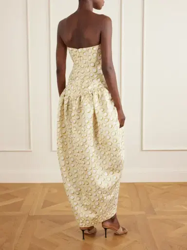 ALÉMAIS Paula Ruched Printed Brocade Gown | Thumbnail 3 ALÉMAIS Paula Ruched Printed Brocade Gown | Thumbnail 3