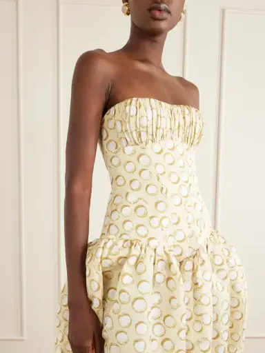 ALÉMAIS Paula Ruched Printed Brocade Gown | Thumbnail 4 ALÉMAIS Paula Ruched Printed Brocade Gown | Thumbnail 4