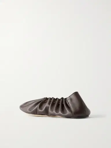 Staud Rue Gathered Leather Ballet Flats | Thumbnail 3