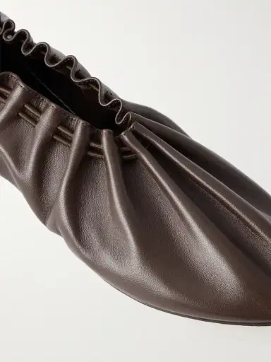 Staud Rue Gathered Leather Ballet Flats | Thumbnail 5