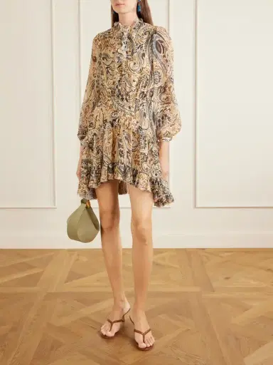 Etro Tiered Ruffled Paisley-print Chiffon Mini Dress | Thumbnail 2 Etro Tiered Ruffled Paisley-print Chiffon Mini Dress | Thumbnail 2