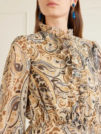 Etro Tiered Ruffled Paisley-print Chiffon Mini Dress | Thumbnail 4 Etro Tiered Ruffled Paisley-print Chiffon Mini Dress | Thumbnail 4