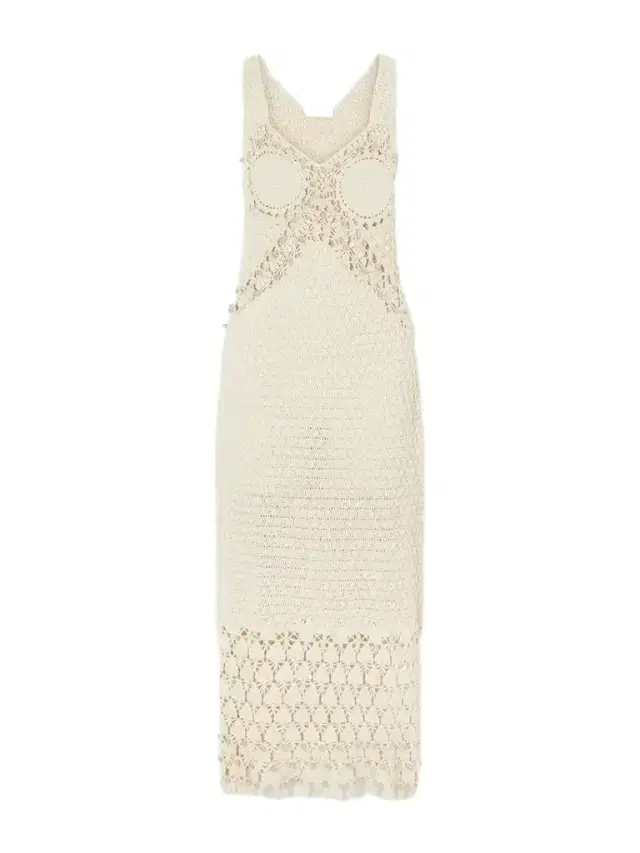 Embellished Crocheted Cotton Midi Dress