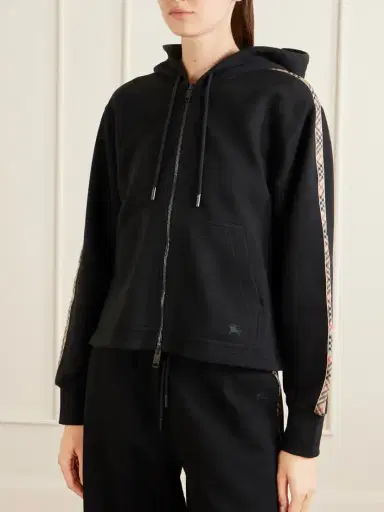 Burberry Harper Checked Cotton-jersey Zip-up Hoodie | Thumbnail 3