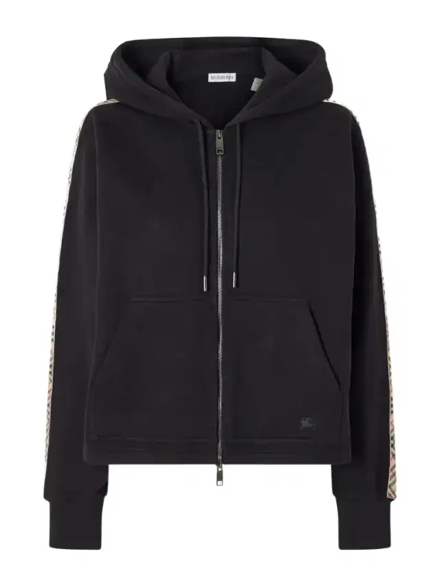 Harper Checked Cotton-jersey Zip-up Hoodie