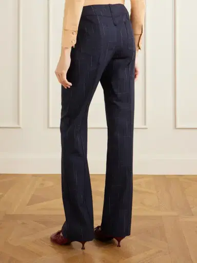 Tory Burch Checked Wool-blend Straight-leg Pants | Thumbnail 4 Tory Burch Checked Wool-blend Straight-leg Pants | Thumbnail 4
