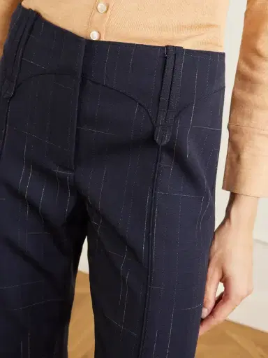 Tory Burch Checked Wool-blend Straight-leg Pants | Thumbnail 5 Tory Burch Checked Wool-blend Straight-leg Pants | Thumbnail 5