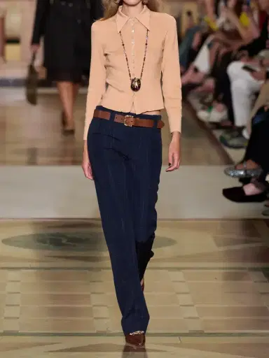 Tory Burch Checked Wool-blend Straight-leg Pants | Thumbnail 6 Tory Burch Checked Wool-blend Straight-leg Pants | Thumbnail 6