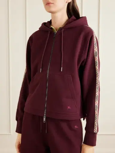 Burberry Harper Checked Cotton-jersey Zip-up Hoodie | Thumbnail 3