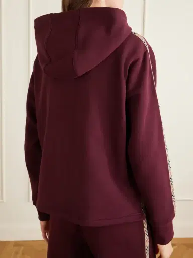 Burberry Harper Checked Cotton-jersey Zip-up Hoodie | Thumbnail 4