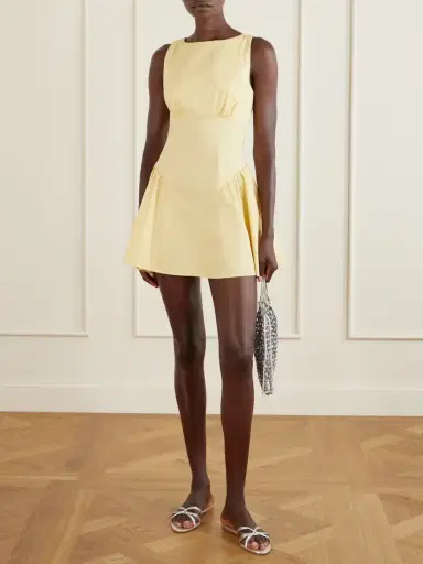 Staud Gwen Paneled Cotton-blend Poplin Mini Dress | Thumbnail 2 Staud Gwen Paneled Cotton-blend Poplin Mini Dress | Thumbnail 2