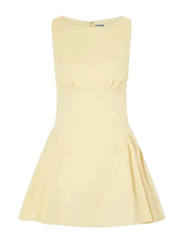 Staud Gwen Paneled Cotton-blend Poplin Mini Dress