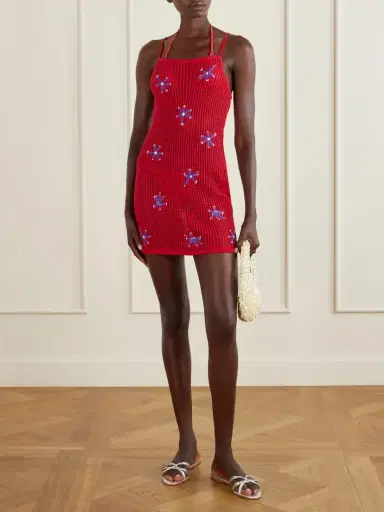 Staud Rio Crocheted Cotton Mini Dress | Thumbnail 2 Staud Rio Crocheted Cotton Mini Dress | Thumbnail 2