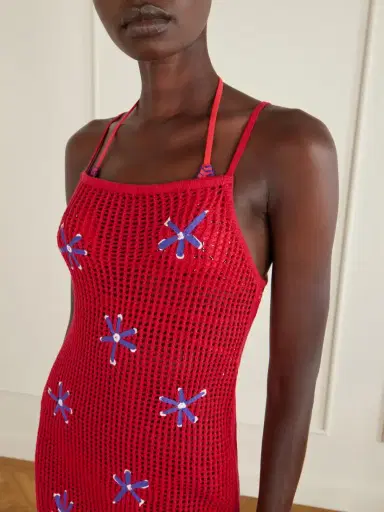 Staud Rio Crocheted Cotton Mini Dress | Thumbnail 4 Staud Rio Crocheted Cotton Mini Dress | Thumbnail 4