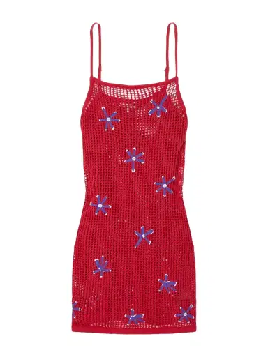 Staud Rio Crocheted Cotton Mini Dress | Thumbnail 1 Staud Rio Crocheted Cotton Mini Dress | Thumbnail 1