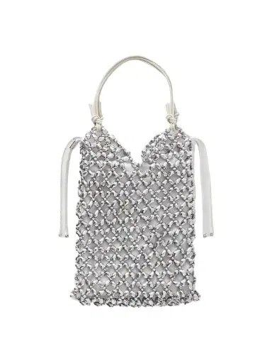Staud Kelly Leather-trimmed Embellished Satin Shoulder Bag | Thumbnail 1 Staud Kelly Leather-trimmed Embellished Satin Shoulder Bag | Thumbnail 1
