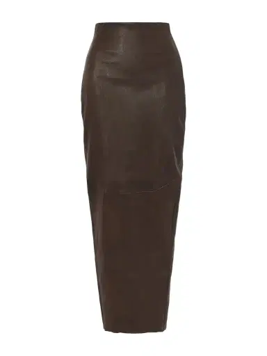 Rick Owens Dirt Pillar Textured-leather Maxi Skirt | Thumbnail 1