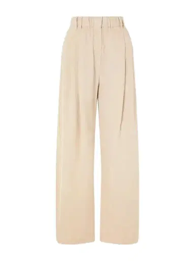 Brunello Cucinelli Pleated Cotton, Lyocell And Cashmere-blend Corduroy Wide-leg Pants | Thumbnail 1