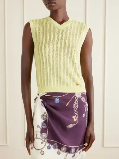 Versace Medusa-embellished Ribbed Mesh Vest | Thumbnail 3 Versace Medusa-embellished Ribbed Mesh Vest | Thumbnail 3