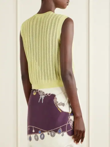 Versace Medusa-embellished Ribbed Mesh Vest | Thumbnail 4 Versace Medusa-embellished Ribbed Mesh Vest | Thumbnail 4