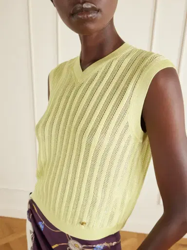 Versace Medusa-embellished Ribbed Mesh Vest | Thumbnail 5 Versace Medusa-embellished Ribbed Mesh Vest | Thumbnail 5