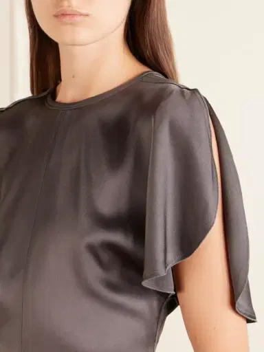 Victoria Beckham Bela Draped Satin Blouse | Thumbnail 5