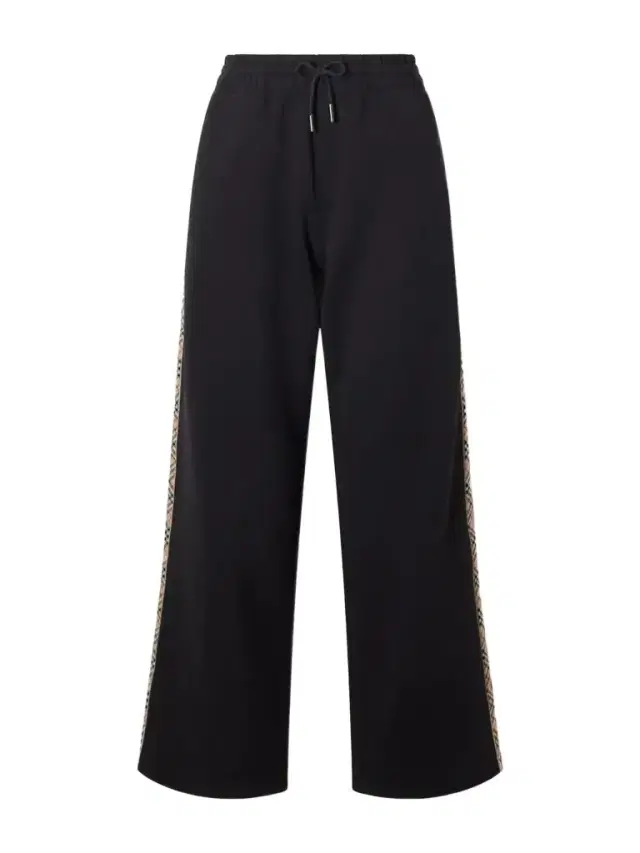 Burberry Jodie Checked Cotton-jersey Straight-leg Track Pants