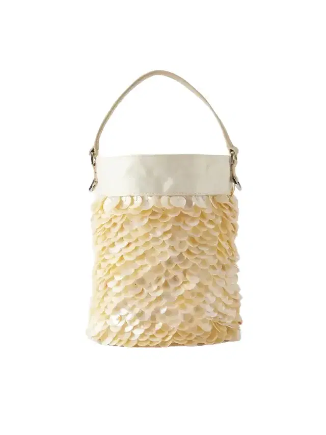 Staud Lila Mini Leather-trimmed Paillette-embellished Twill Bucket Bag