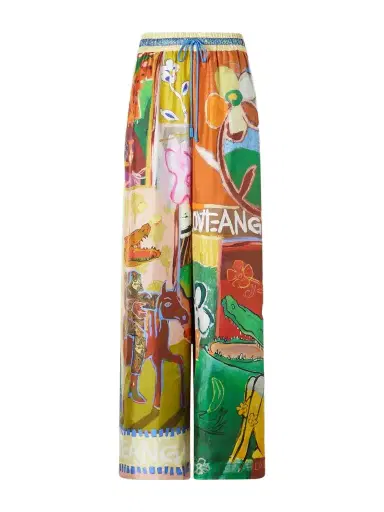 ALÉMAIS Mlak Printed Silk-twill Wide-leg Pants | Thumbnail 1 ALÉMAIS Mlak Printed Silk-twill Wide-leg Pants | Thumbnail 1