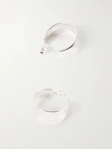 Sophie Buhai Large Wave Sterling Silver Hoop Earrings | Thumbnail 3 Sophie Buhai Large Wave Sterling Silver Hoop Earrings | Thumbnail 3
