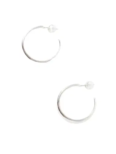 Sophie Buhai Large Wave Sterling Silver Hoop Earrings | Thumbnail 1 Sophie Buhai Large Wave Sterling Silver Hoop Earrings | Thumbnail 1