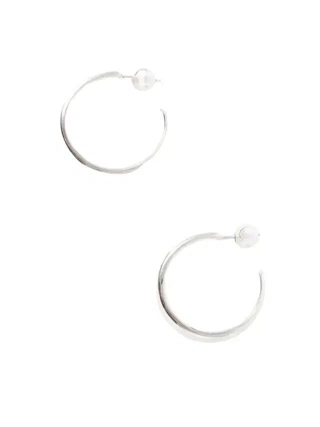 Sophie Buhai Large Wave Sterling Silver Hoop Earrings
