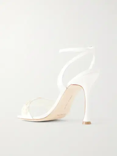 Manolo Blahnik Raosnu 105 Crochet-trimmed Leather Sandals | Thumbnail 3 Manolo Blahnik Raosnu 105 Crochet-trimmed Leather Sandals | Thumbnail 3