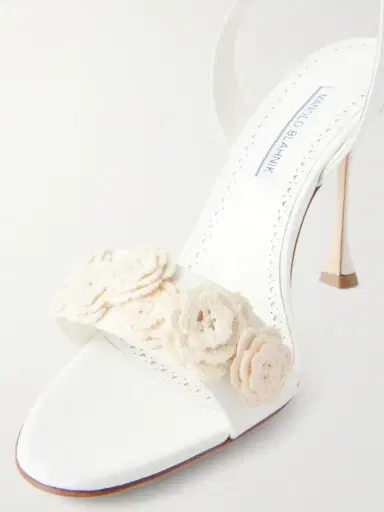 Manolo Blahnik Raosnu 105 Crochet-trimmed Leather Sandals | Thumbnail 5 Manolo Blahnik Raosnu 105 Crochet-trimmed Leather Sandals | Thumbnail 5