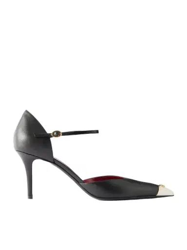 Valentino Garavani 75 Logo-embellished Leather Pumps | Thumbnail 1 Valentino Garavani 75 Logo-embellished Leather Pumps | Thumbnail 1