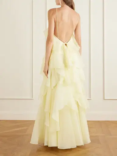 Aje Pandorea Appliquéd Ruffled Organza Gown | Thumbnail 3