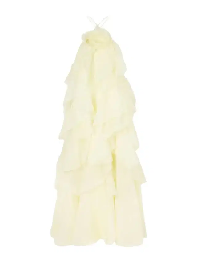 Pandorea Appliquéd Ruffled Organza Gown