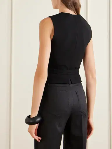 Max Mara Cropped Cady Vest | Thumbnail 3 Max Mara Cropped Cady Vest | Thumbnail 3