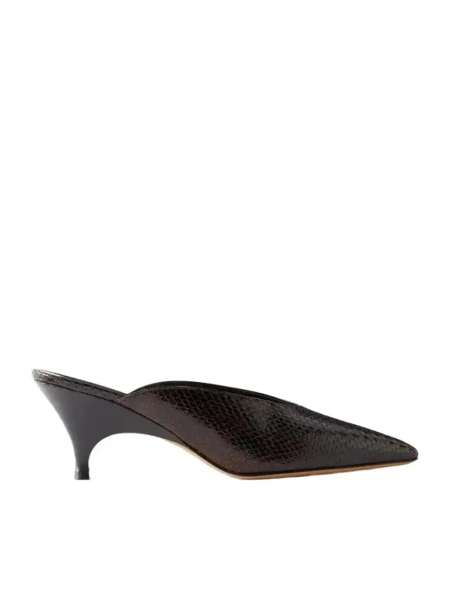 Le Monde Béryl Petra 70 Snake-effect Leather Mules
