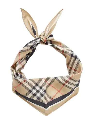 Burberry Checked Silk-twill Scarf | Thumbnail 1