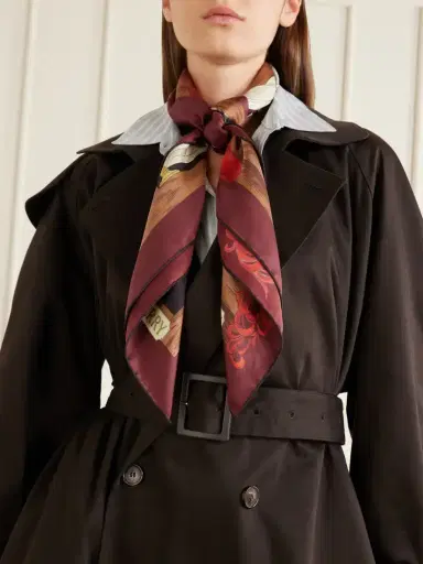 Burberry Printed Silk-twill Scarf | Thumbnail 2