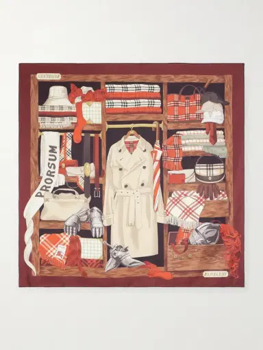 Burberry Printed Silk-twill Scarf | Thumbnail 4