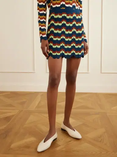 ESCVDO Alba Crocheted Cotton Mini Skirt | Thumbnail 3