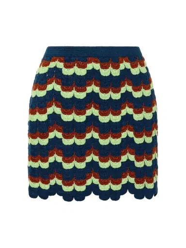 ESCVDO Alba Crocheted Cotton Mini Skirt | Thumbnail 1