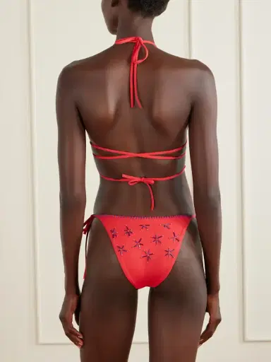 Staud Sisley Bead-embellished Bikini Briefs | Thumbnail 3