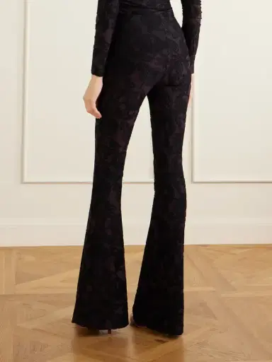 Etro Paisley-jacquard Chenille-trimmed Jersey Flared Pants | Thumbnail 4 Etro Paisley-jacquard Chenille-trimmed Jersey Flared Pants | Thumbnail 4
