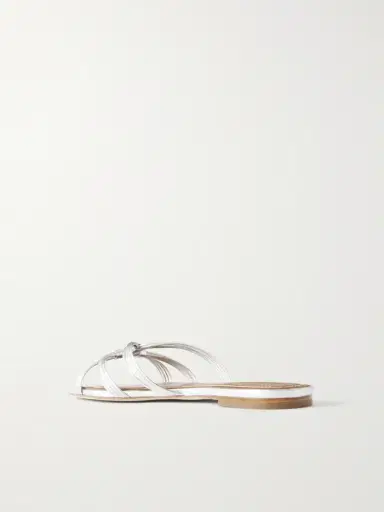 Staud Carrie 5 Knotted Metallic-leather Sandals | Thumbnail 3 Staud Carrie 5 Knotted Metallic-leather Sandals | Thumbnail 3