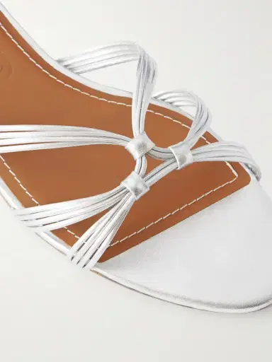 Staud Carrie 5 Knotted Metallic-leather Sandals | Thumbnail 5 Staud Carrie 5 Knotted Metallic-leather Sandals | Thumbnail 5