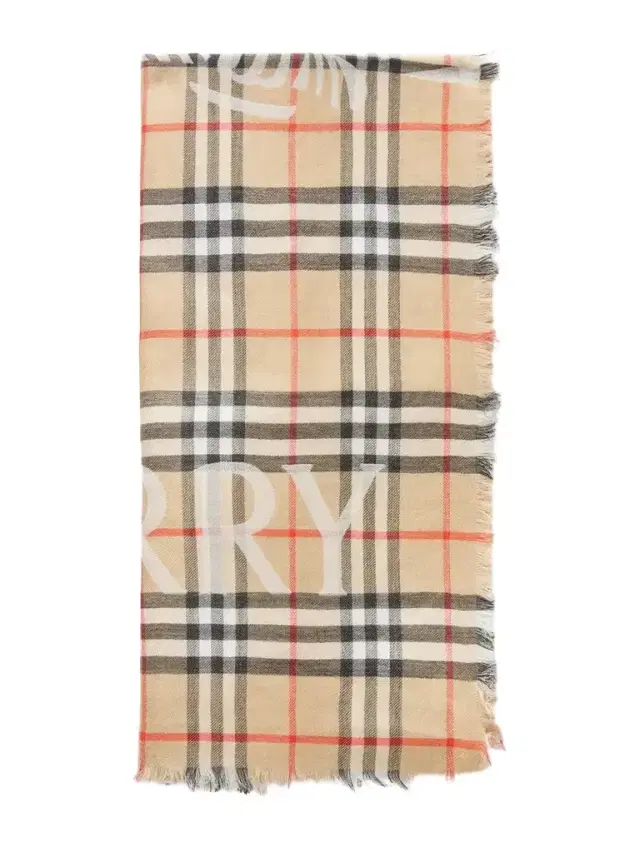 Frayed Printed Checked Wool And Silk-blend Scarf